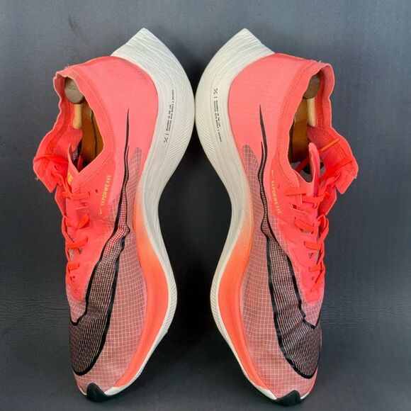 Nike ZoomX Vaporfly Next% Bright Mango athletic sneaker shoes mens size 15 - Picture 5 of 8